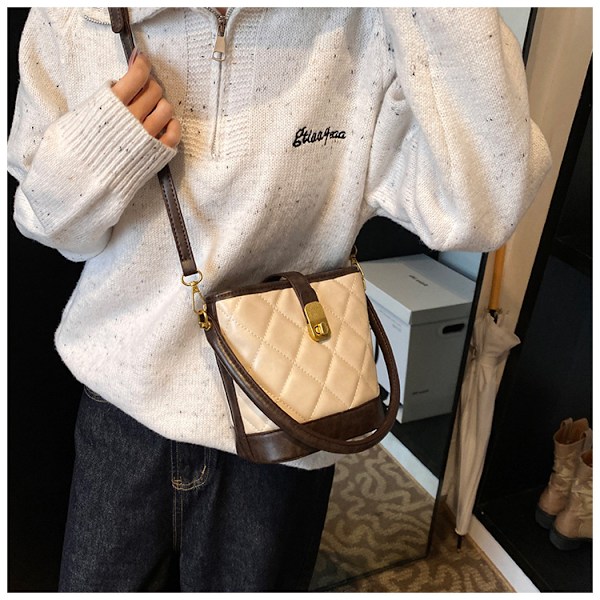 Elegant ternet håndtaske til ældre kvinder, let luksuriøs skuldertaske, Yangqi Crossbody Taske