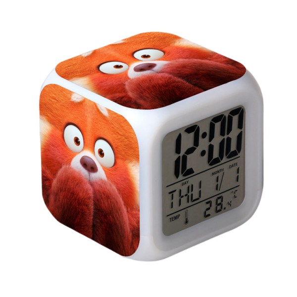 Wekity Youth Metamorphosis Alarm Clock One Piece LED Square Clock Digital väckarklocka med tid, temperatur, alarm, datum