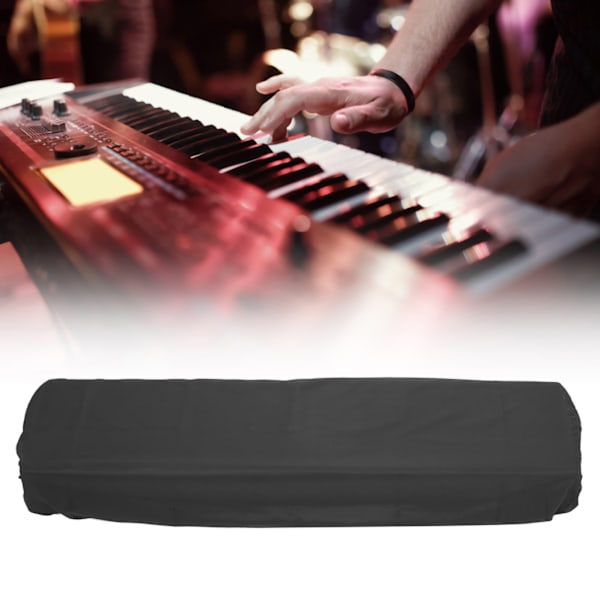 Digitalt klaver keyboard støvcover vandtæt støvtæt musikinstrument tilbehør Black 61-Keys