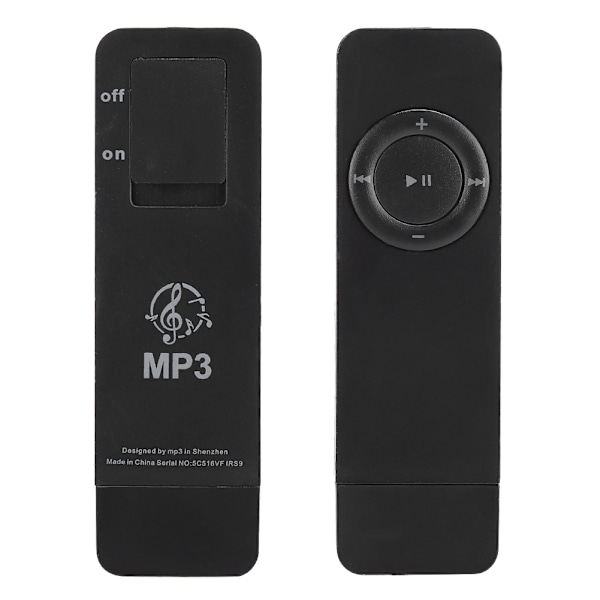 Bærbar Mini MP3 Musikafspiller Tabsfrit Sportsafspiller Understøtter 32GB Hukommelseskort