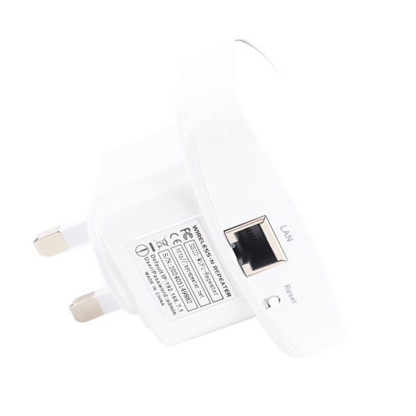 WiFi Repeater Trådløs RJ45 Router/AP Mode Hotspot Extender Signalforstærker Tilbehør UK Stik