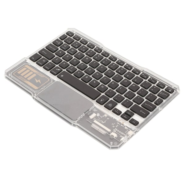 Bluetooth-tastatur Multifunksjon Ultra Slim Gjenladbar Bakgrunnsbelysning RGB-nettbrett-tastatur for IOS for Android