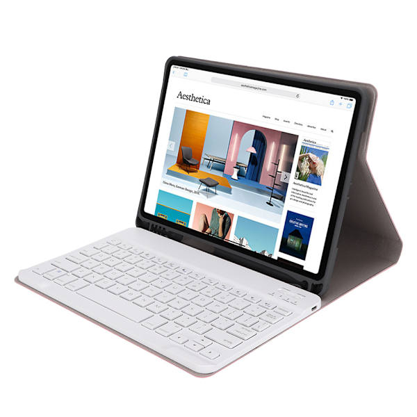 Bluetooth-tangentbordsfodral med intelligent sömnfunktion för iPad Pro 11 tum (rosa)