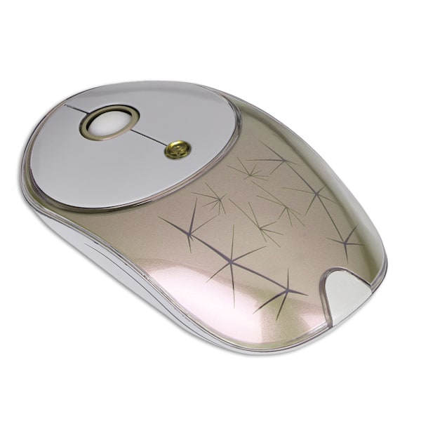 Sunrose Genopladelig RGB Baggrundsbelyst Trådløs Stum Optisk Mus USB Modtager Til PC (Champagne)