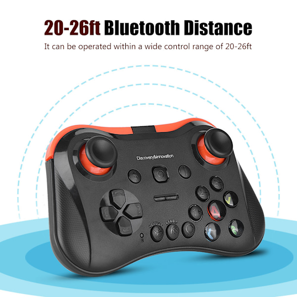 Hurtig respons Bluetooth Game Controller Ingen forsinkelse Komfortabel greb Bluetooth Gamepad - Sort