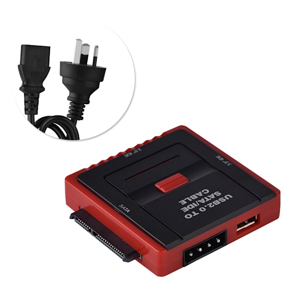 USB2.0 till SATA / IDE HDD hårddiskdrivenhet kabeladapterkonverter dockningsstation