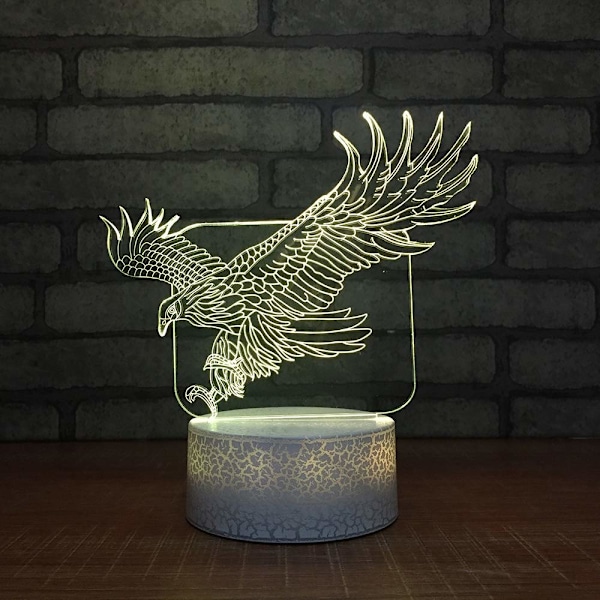 3D LED Skrivbordslampa Nattlampa RC Fjärrkontroll 7 Färgbyte Touch Art Hem Barn Sovrum Sovdekor Semester (Superhjälte)
