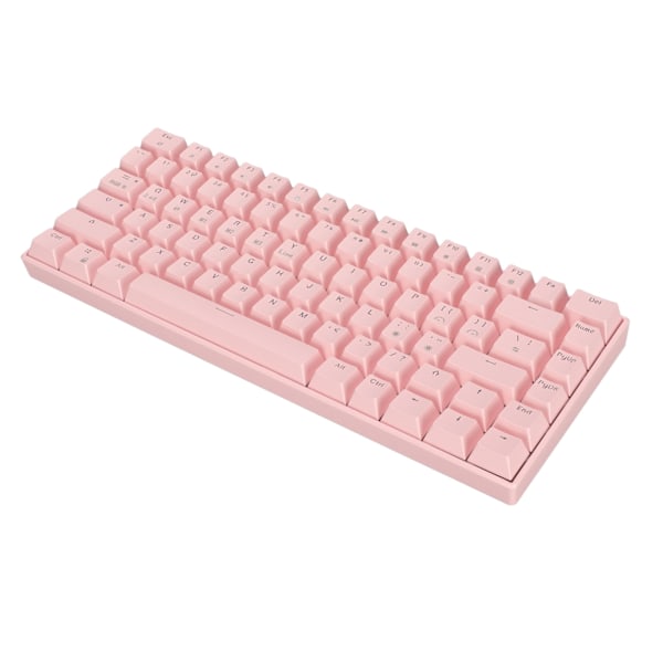 Mekanisk tastatur 82 tast 3 tilkoblingsmoduser RGB-bakgrunnsbelysning Ergonomisk rosa spilltastatur for kontor Lineær handlingbryter