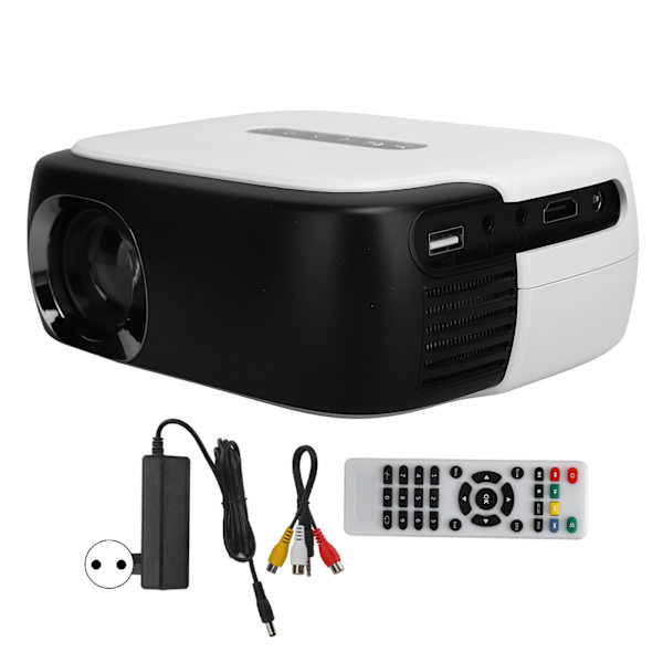 DR‑860 1080P Mini Projektor Svart LED Bærbar Projektor Hjemmekino Smart Projektor AC 100‑240VEU Plugg