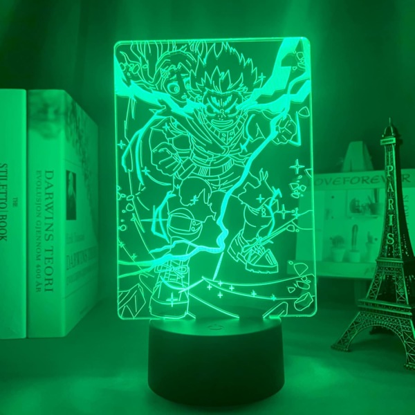 3D LED-lampa 3D Nattlampa Izuku Midoriya LED Nattlampa Deku Anime My Hero Academia 3D Lampa för Barnrumsinredning Izuku Midoriya 3D Ljus Födelsedag