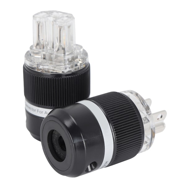 Monosaudio Strømstik Ren Kobber Rhodium-belagt AC HighFidelity Strømstik (M101R/F101R (Han/Hun) )