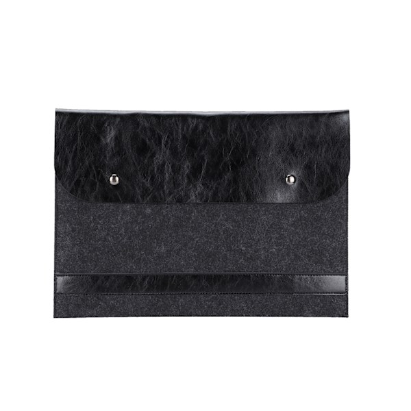 Laptop Sleeve Taske Dobbeltlag Flip Type Notebook Computer Beskyttende Liner Etui til MacBook Pro(Sort )