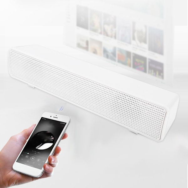 Bluetooth 5.0 Datorhögtalare Trådlös Högtalare SADA  V-103 för stationär PC / Mobiltelefon Vit
