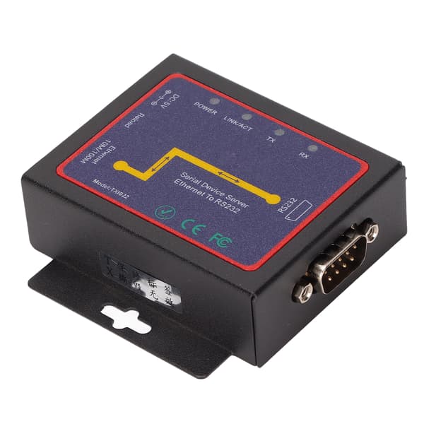 RS232 til RJ45 Konverter 10/100M Datahastighed 300bps til 230400bps Minus10℃ til 55℃ med IP210 Chipset til Windows-systemer