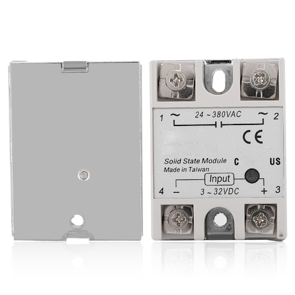 3D-skrivertilbehør Solid State Relay Enkeltfase 24V/40A SSR DC-kontroll AC-modul