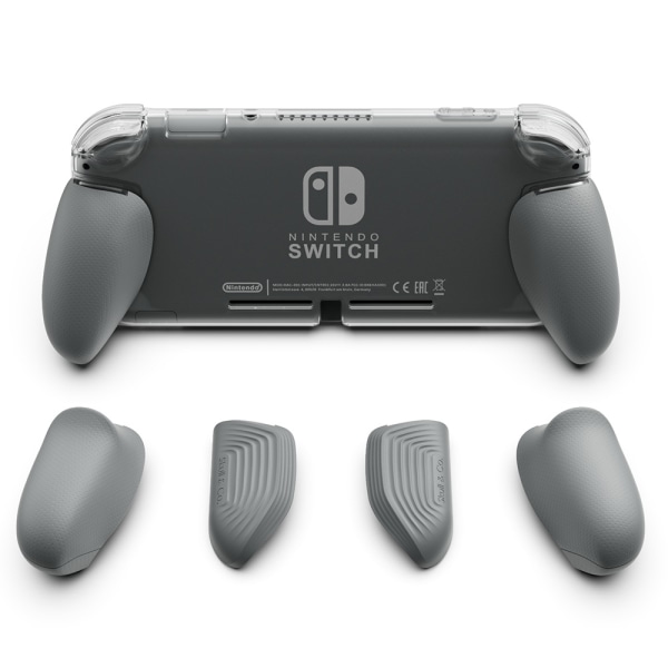 GripCase Lite: En komfortabel beskyttelsesveske med utskiftbare grep [for å passe alle håndstørrelser] for Nintendo Switch Lite [Ingen bæreveske]