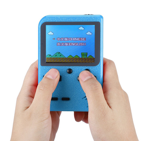 Dobbelt bærbar håndholdt spil konsol MiNi lomme gamepad til PSP (blå)