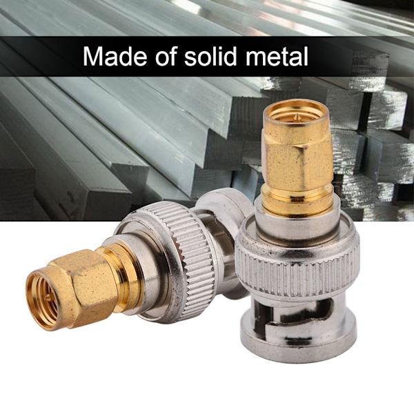 1 stk. Metal SMA han til BNC han adapter SMA-J / BNC-J stik til tovejsradio