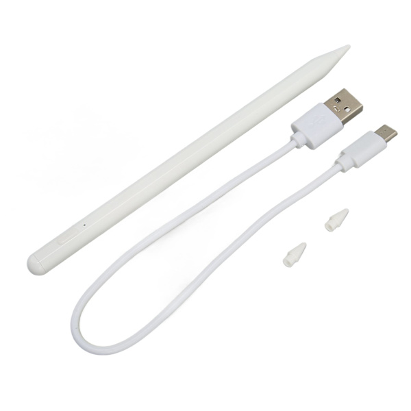 Tabletti Stylus Pen Magneettinen Adsorptio Reaaliaikainen Virranäyttö Mattapäällysteinen Kosketusnäyttökynä 2 Vaihdettavalla Kärjellä