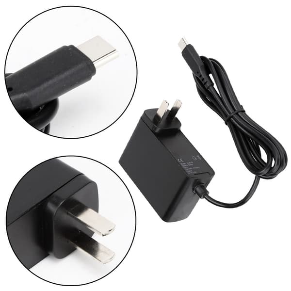 Strømadapter til Nintendo Switch DC 5V/2.4A Oplader 50/60Hz