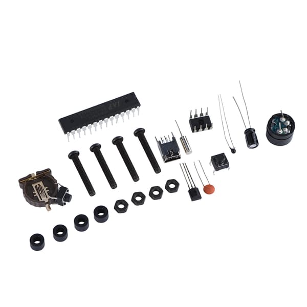 DIY Dot Matrix LED Lysstyring Elektronisk Digital Ur Kit Tid Temperatur Dato (Rød)