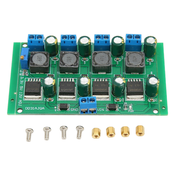 Strömförsörjningsmodul 3A 3,3V 5V 12V Överströmsskydd Hög säkerhet 4-vägs strömförsörjningsmodul för hemindustrin