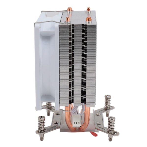 CPU-jäähdytystuuletin 2 lämpöputkea Hiljainen 3-pin Hydraumatic PC CPU-ilmajäähdytin tietokoneelle Valkoinen runko