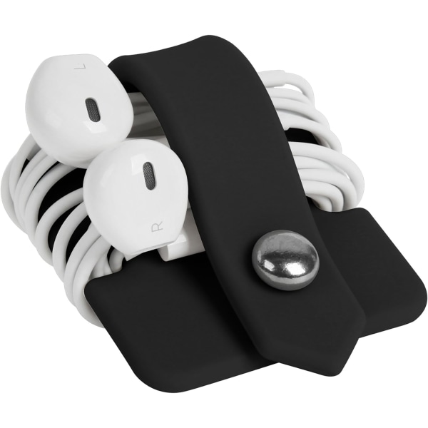 Hodetelefonetui Ledning Organizer Øreproppholder Øretelefonetui Snelle Hodetelefonholder Ledningsholder Kabel Organizer black