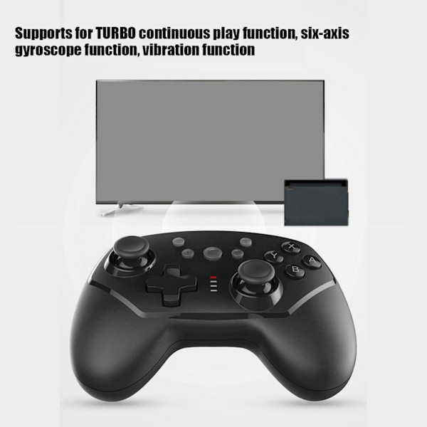 Trådløs trådbryter Gamepad-kontroller Joypad-fjernkontroll for Switch-konsoll Joystick Svart