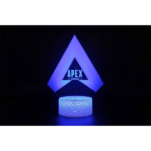 Apex Legends 3D Natlampe, LED Farverig Berøringsfjernbetjening Spil Lys, USB Drevet Akryl Projektionspanel, Velegnet til Soveværelses Dekoration