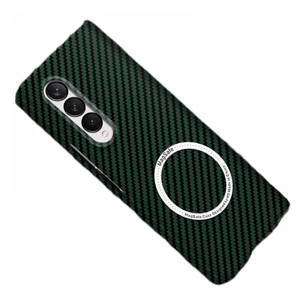 Case Magsafe Carbon Fiber Slim Magnetic Case för Samsung Galaxy Z Fold 3 Slim Case Hard Shockproof Thin Case Support Wireless Charger