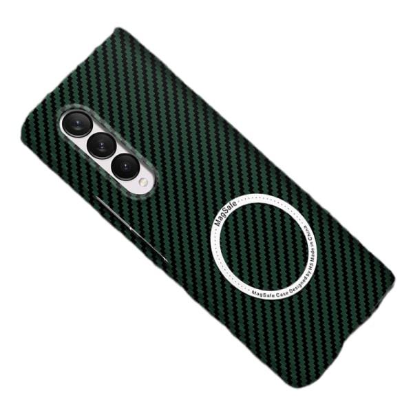 Case Magsafe Carbon Fiber Slim Magnetisk Etui til Samsung Galaxy Z Fold 3 Slim Etui Hård Stødsikker Tynd Etui Support Trådløs Oplader