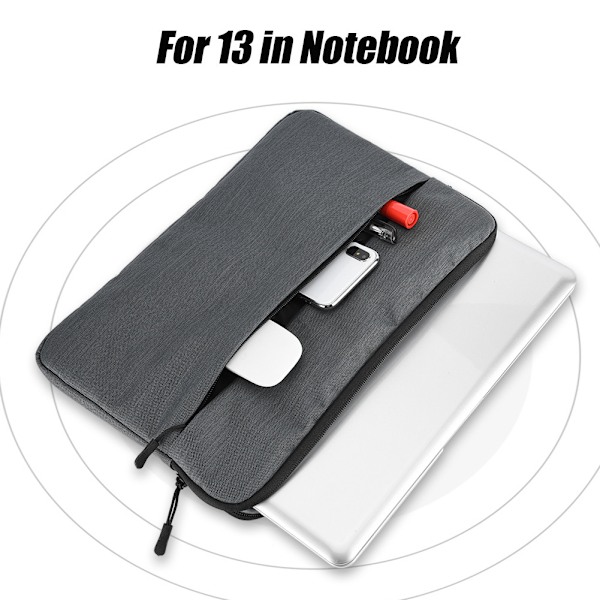 Anti-kollisjons Notebook-veske Multi-interlayer Laptop-veske for 13in Notebook - Deep Gray