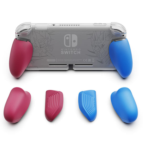 GripCase Lite: Ett bekvämt skyddande fodral med utbytbara grepp [för att passa alla handstorlekar] för Nintendo Switch Lite [Inget bärfodral]