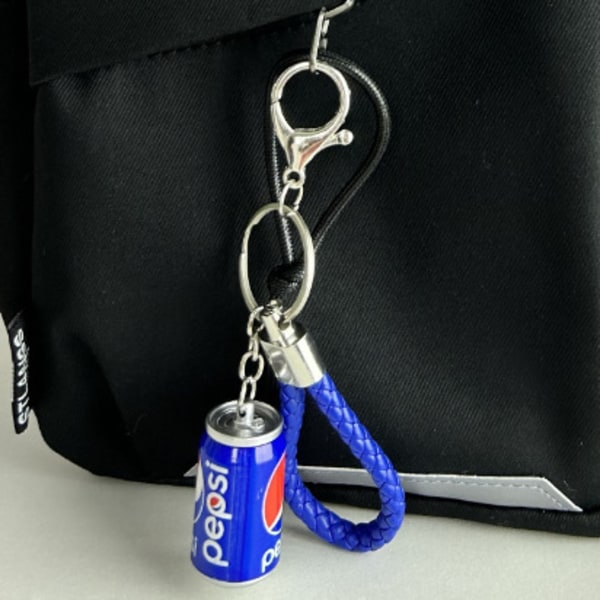 Ny brystveske Skulderpose Student Mote Sport Liten Ryggsekk Dame Skulderpose Blue With Pepsi Pendant