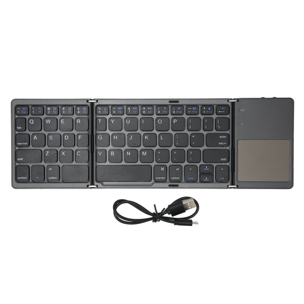 Sammenleggbart BT-tastatur Ultratynt, bærbart reisetastatur med følsom pekeplate for smarttelefon-nettbrett