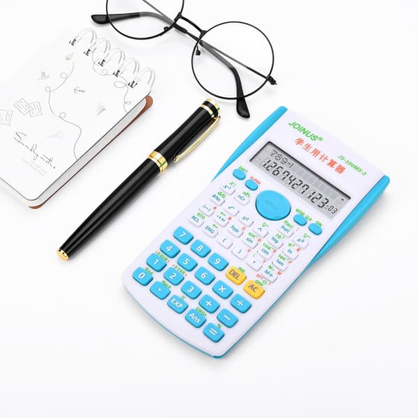 Student Handheld Scientific Full Function Calculator Portable Calculator Office Supplies (Blå)