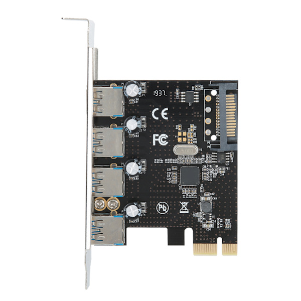 4-Port Low Impedance PCI-E till USB3.0 Expansionskort för Windows XP/ Vista / Win7 / Win8 / Win10
