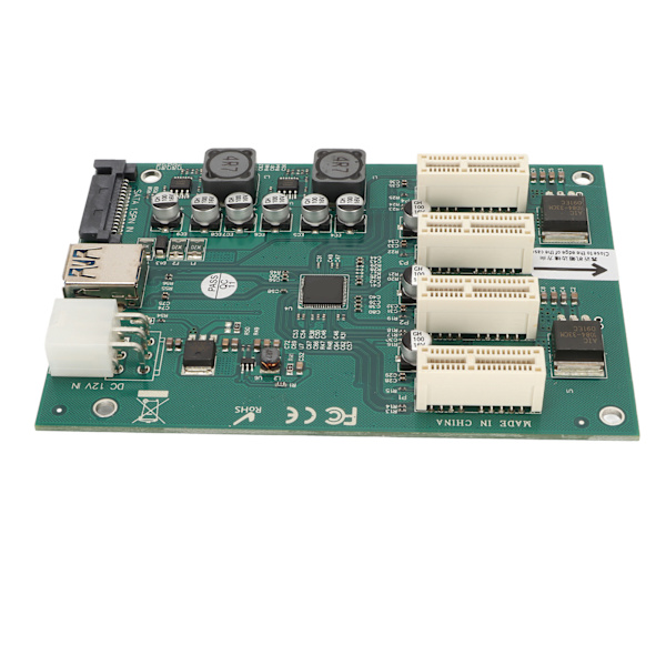 PCI E X1 till 4xPCI E X1 Adapterkort Plug and Play PCB PCI E X1 Adapterkort för Windows för Linux