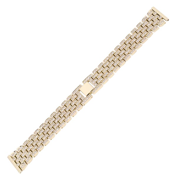 Rostfritt stål 5 rader borrkedja armband för Fitbit Versa klockarmband guld