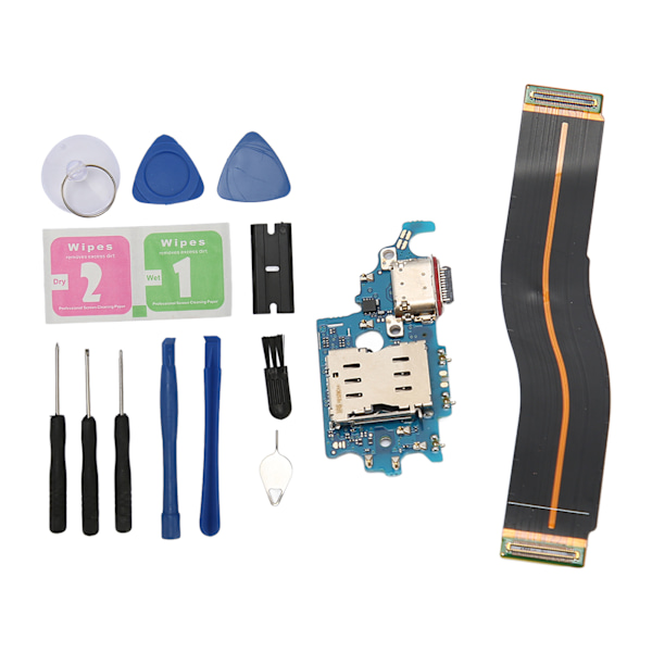 USB Charging Port Flex Cable Replacement Charger Dock Board Flex Cable Connector for Galaxy S21 G991B/N  Version with Tools