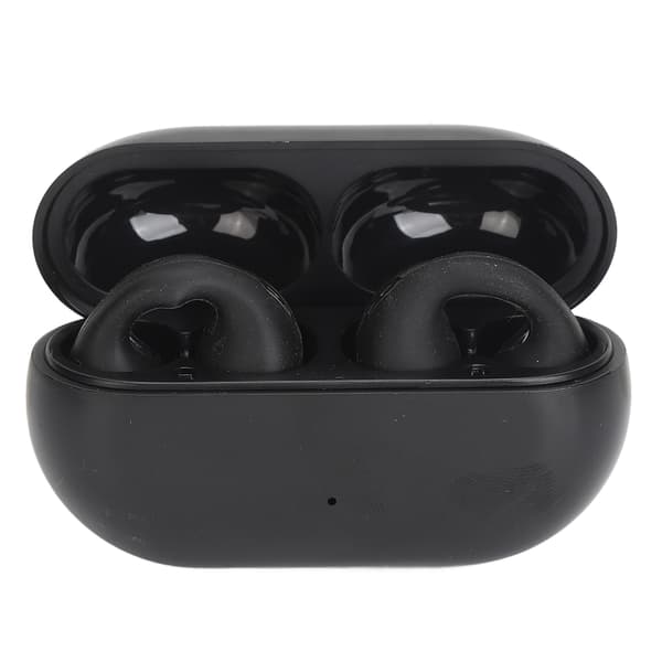 Clip On Bluetooth-øretelefoner med støjreduktion Stereo-øretelefoner med knogleledning til IOS til Android Sort