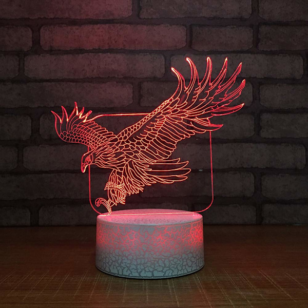 3D LED Skrivbordslampa Nattlampa RC Fjärrkontroll 7 Färgbyte Touch Art Hem Barn Sovrum Sovdekor Semester (Superhjälte)