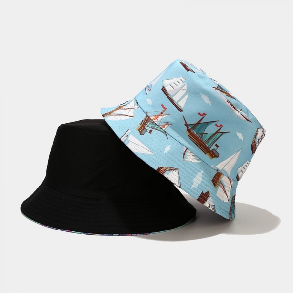 AVEKI Packable Reversible Sea Animals Printed Fisherman Bucket Sun Hat, Many Patterns