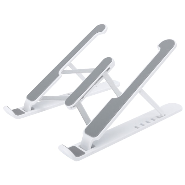 Bærbar computer stand multiposition foldbar beslag 11-17 tommer bærbar køling støtte base løft stigerør (hvid)