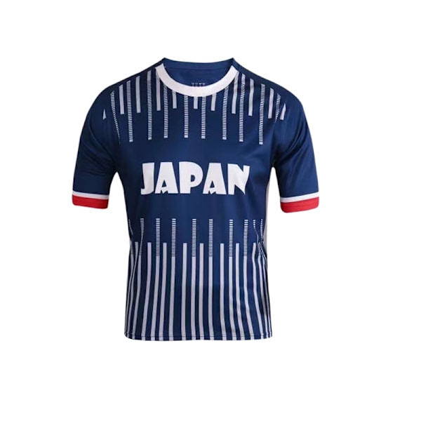 Sports Japan Football T-paita – Jersey-tyyli lyhythihainen urheilumaajoukkueen grafiikka urheilupaita, L