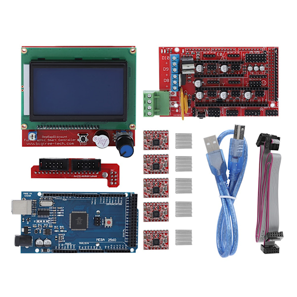 3D-tulostin Emolevy RAMPS 1.4 Shield/Piiritaulu/Askelmoottori/LCD Arduino RepR:lle