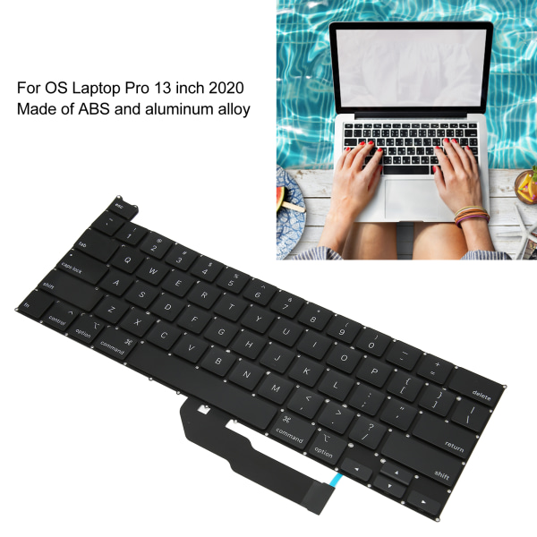 Kannettavan tietokoneen näppäimistö Kätevä kestävä A2251-näppäimistön vaihto OS Laptop Pro 13 tuumalle 2020