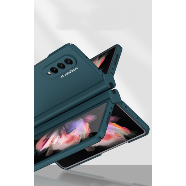 For Samsung Galaxy Z Fold 4 Etui Original Innebygd Skjermbeskytter med S Pen Holder 360 Full Body Beskyttende Deksel