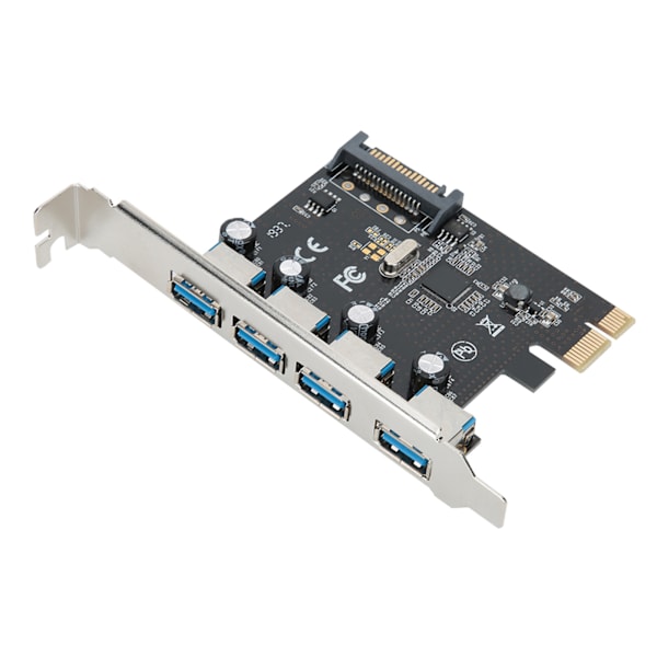 4-Port Low Impedance PCI-E till USB3.0 Expansionskort för Windows XP/ Vista / Win7 / Win8 / Win10